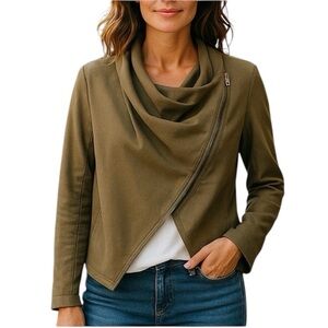 BlankNYC Moto Jacket Style #30M-9027MX Size XS Crossbody Zip Faux Leather